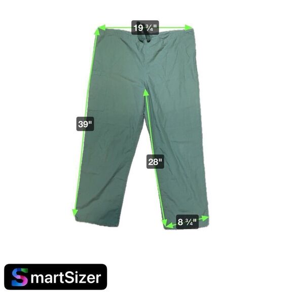 Cherokee Workwear Unisex Green Medical Scrub Pants Size L Drawstring Men Women - Picture 6 of 6